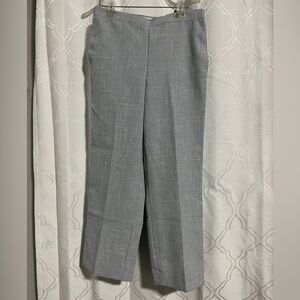 Alfred Dunner Classic Gray Gingham Pants Size 8p